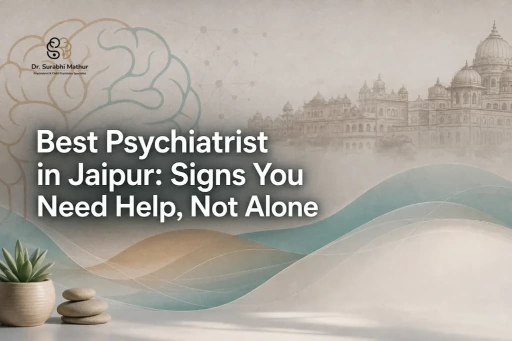 Calming abstract cover about seeking care with the best psychiatrist in jaipur